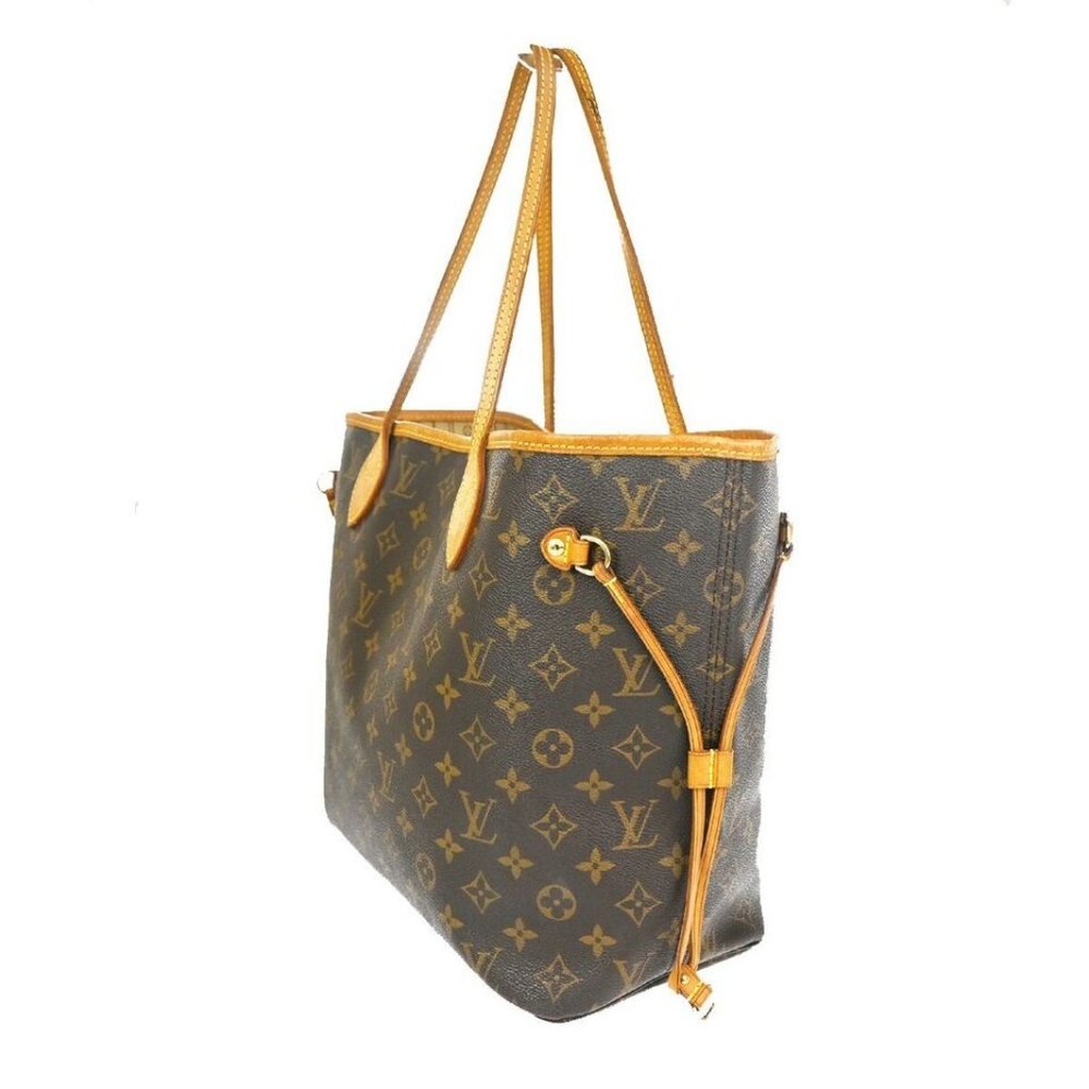 LOUIS VUITTON Neverfull MM Shoulder Tote Bag Monogram Leather - Picture 3 of 15